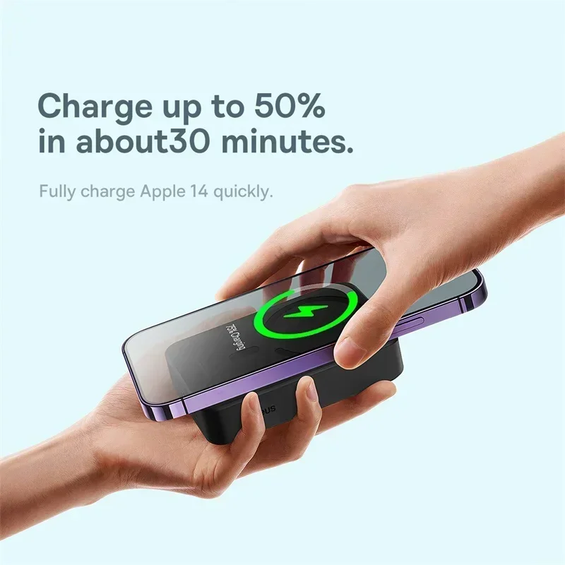 2024 New Power Bank 10000mAh Mini Magnetic Wireless Fast Charge Auto-wake For iPhone 15 14 13  Pro Max Magnetic Powerbank