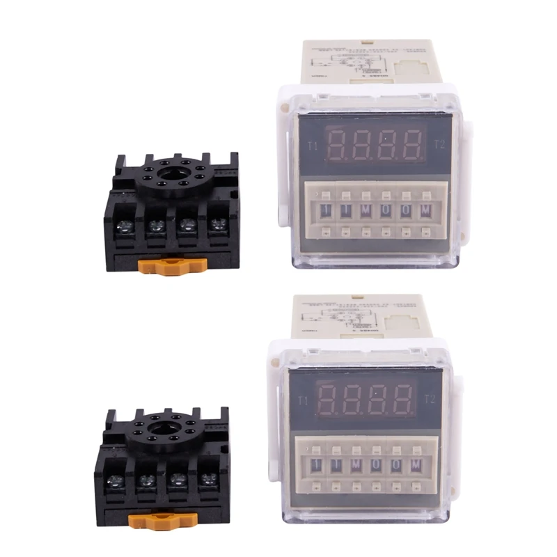 

Promotion! 2X AC 220V 5A Programmable Double Delay Relay Device Tool DH48S-S
