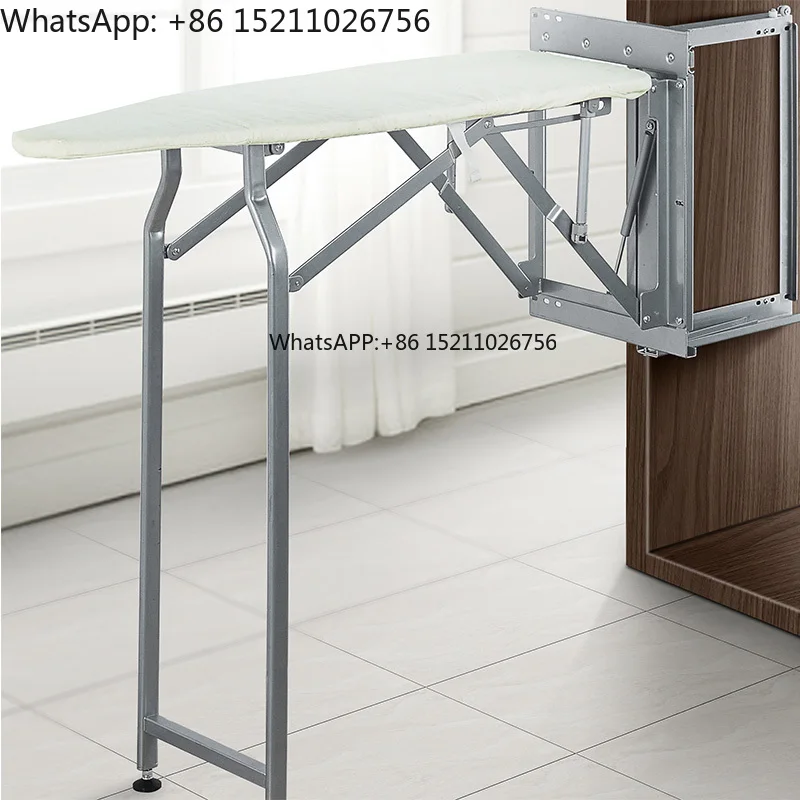 Wall Mount Folding Ironing Board Push Pull Out Sliding Cabinet Built-In Ironing Board