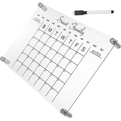 Transparent Writing Board Calendar Desk Calendars Clear Calendar Whiteboard Acrylic Desktop Portable Note Office for Fridge