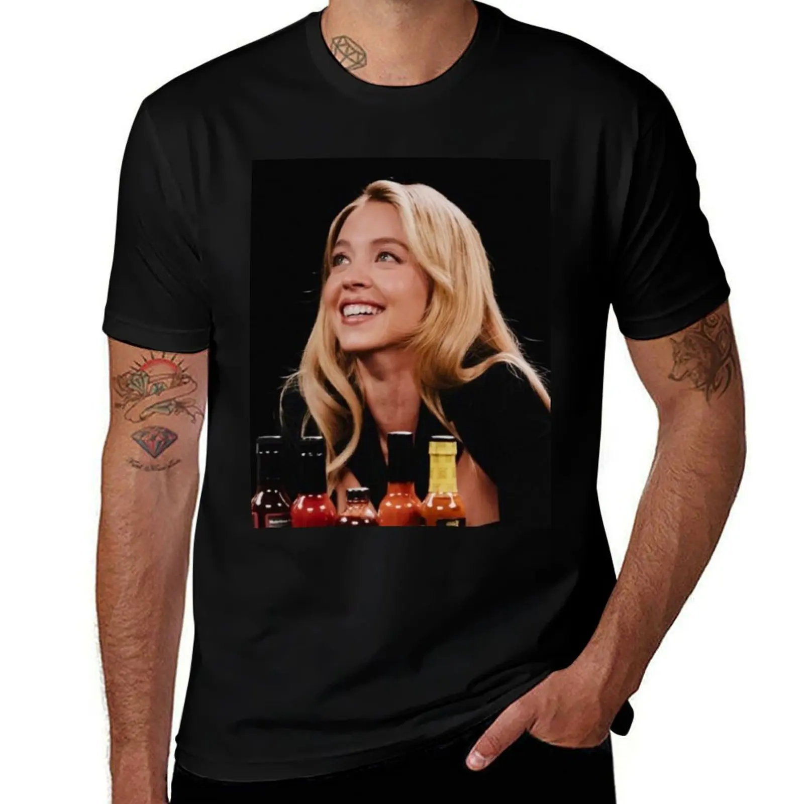 Sydney Sweeney T-Shirt Big and Tall Gym T-Shirt