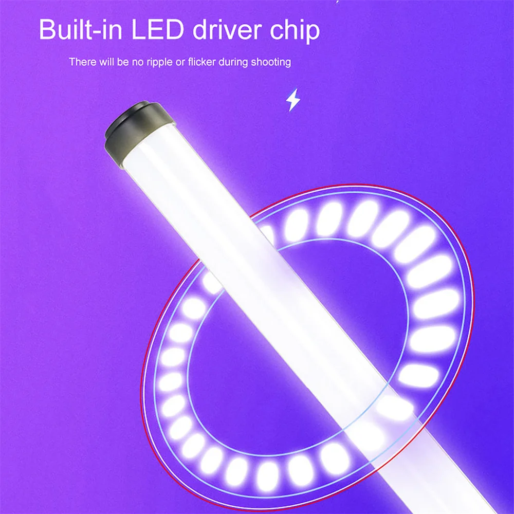 RGB Stick Light Wand Handheld Tube Light LED Video Light 3000K-6000K 2600mAh Photography Lighting Fill Lamp