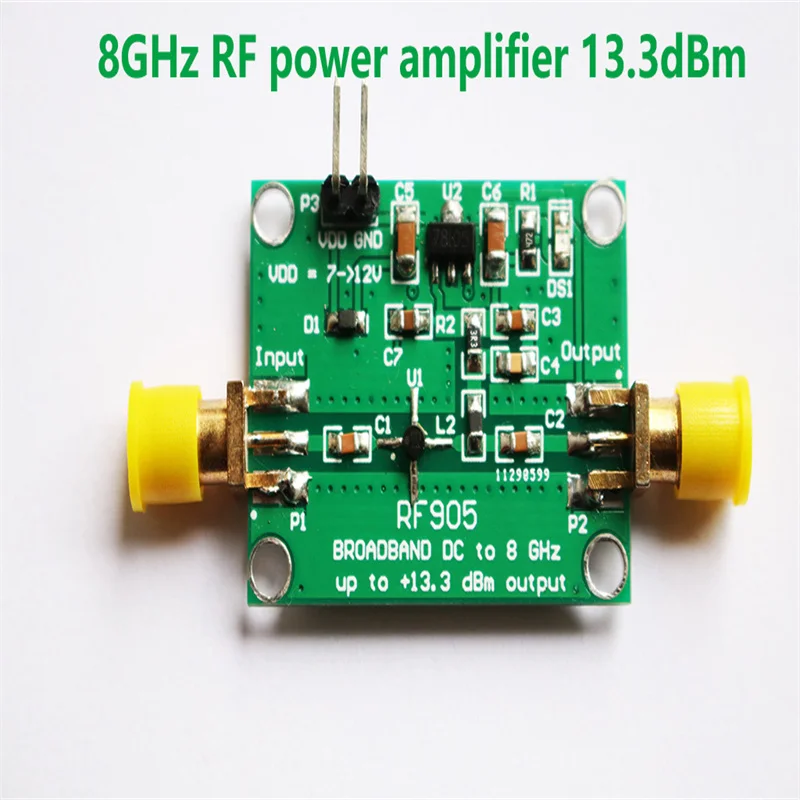 1MHz do 8GHz sygnał RF wzmacniacz wzmacniacz mocy RF 13.3dBm