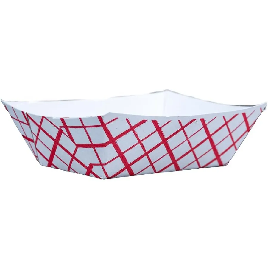 

Поднос для еды из картона Southland, емкость 2 фунта, красная клетка (футляр из 1000 шт.)