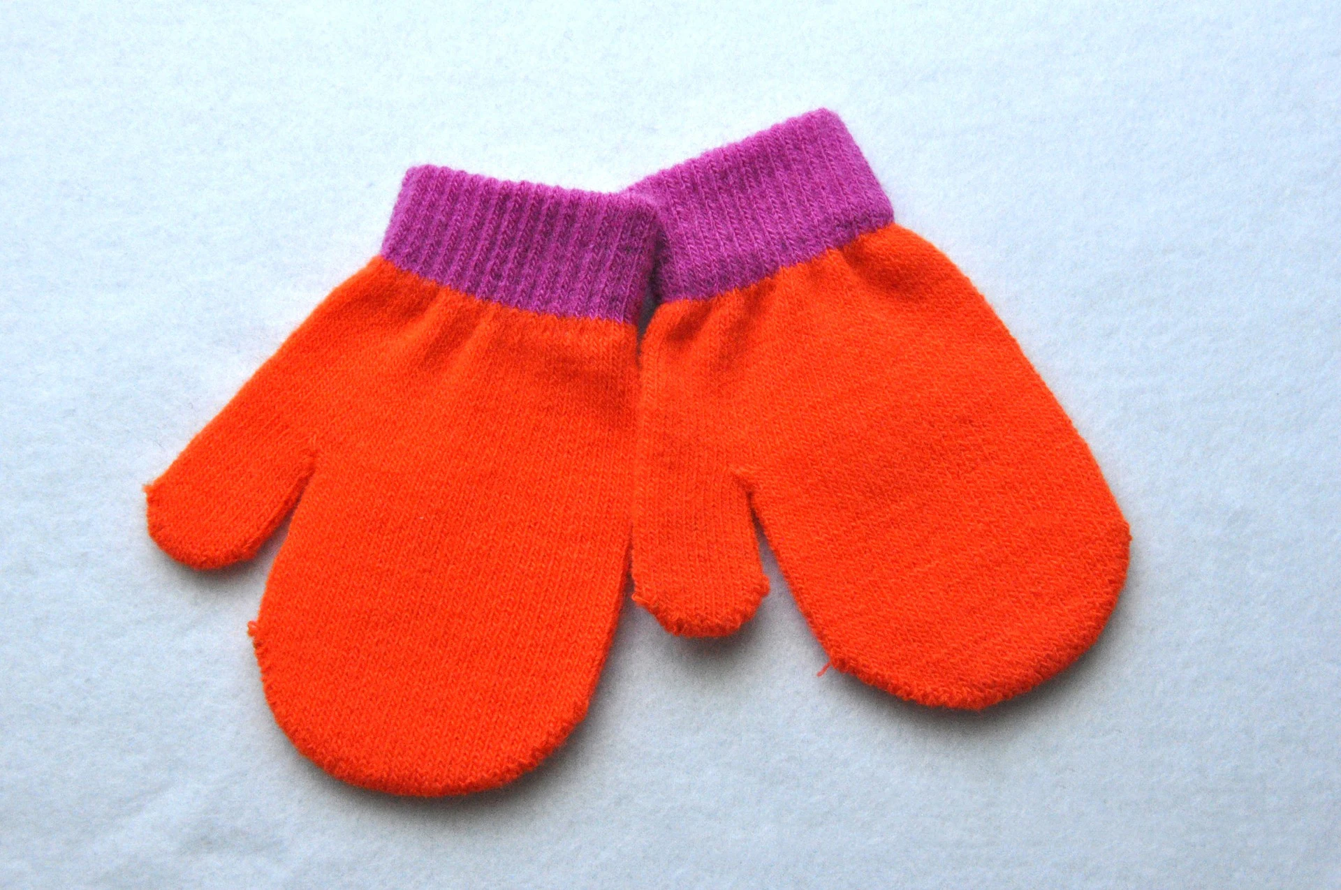 Baby Gloves For 1-4Y Children Winter Warm Patchwork Knitted Mittens Kindergarten Student Full Finger Gloves Knitting Kids Gloves