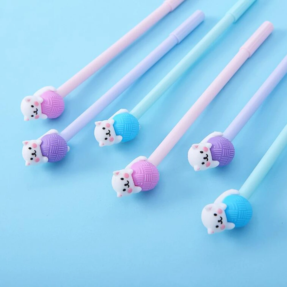 3 pcs/lot Creative Cute Cat Ball Gel Pen Signature Pen Escolar Papelaria School Office Supply Promotional Gift image 5