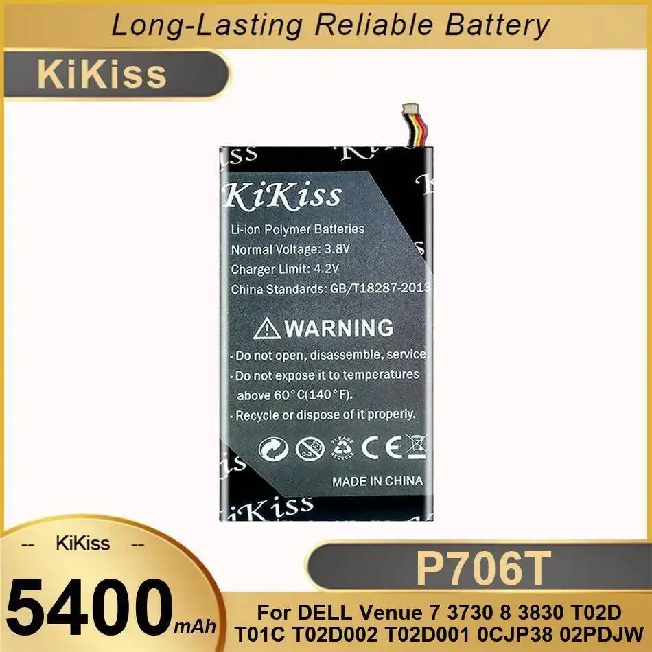 

Tablet Battery P706T 5400Mah For Dell Venue 7 3730 8 3830 T02D T01C T02D002 T02D001 0CJP38 02PDJW