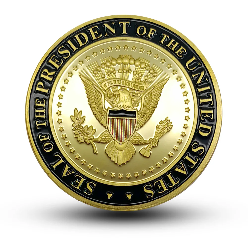 United States Secret Service Souvenir Coin Plated Golden Commemorative Coin Collectible Gift Collection Art Challenge Coin