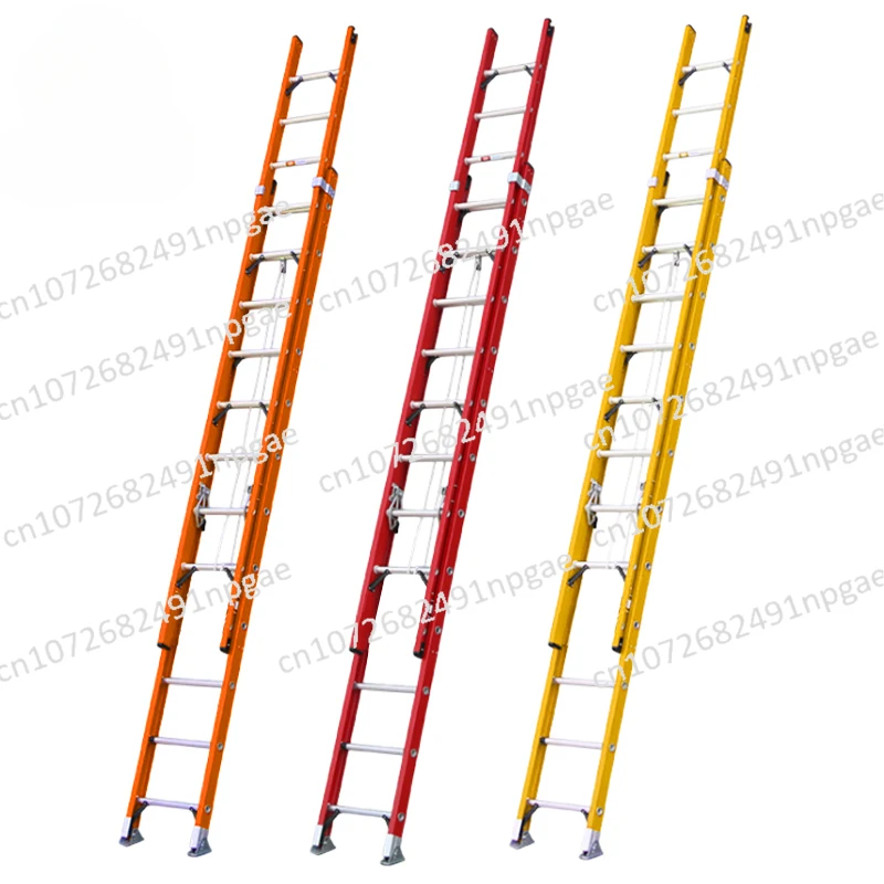 16 20 24 28 32 36 40Steps Insulation Lightweight FRP Fiberglass Extension Ladder