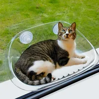 Cute Tail Cat Hammock Floating Cat Nest In Summer Does Not Occupy Suction Cup Cat Climbing Frame Window Glass Hanging Sun