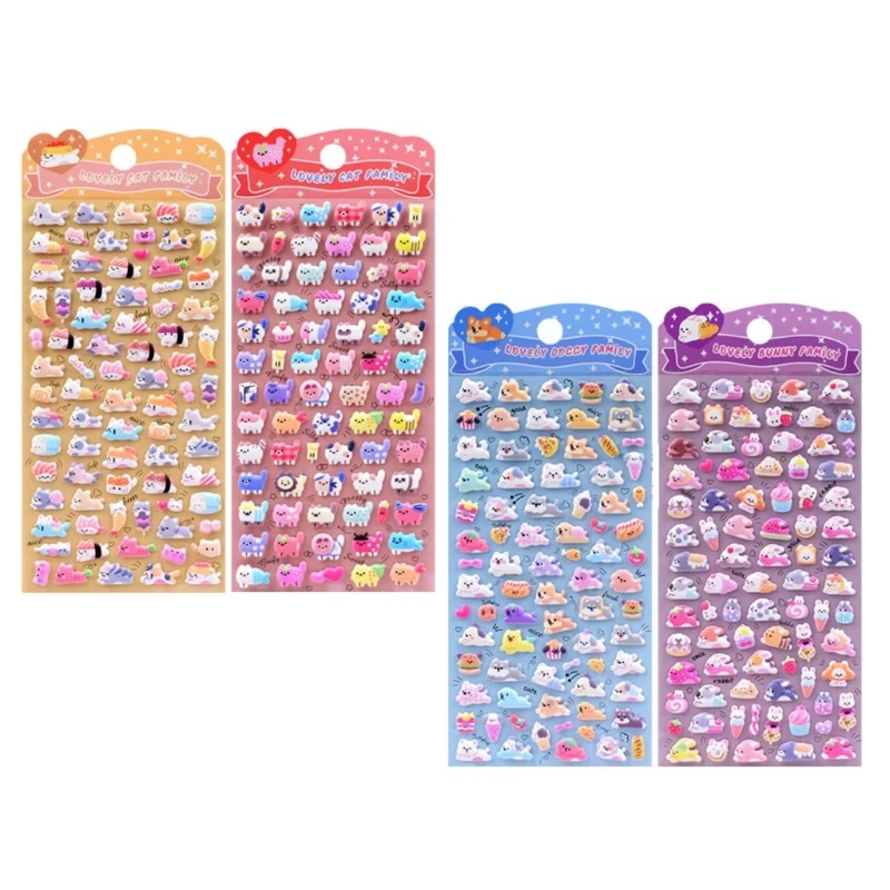 Reusable Tiny Patches for Water Bottle, Notebook, Scrapbooking 3D Sticker