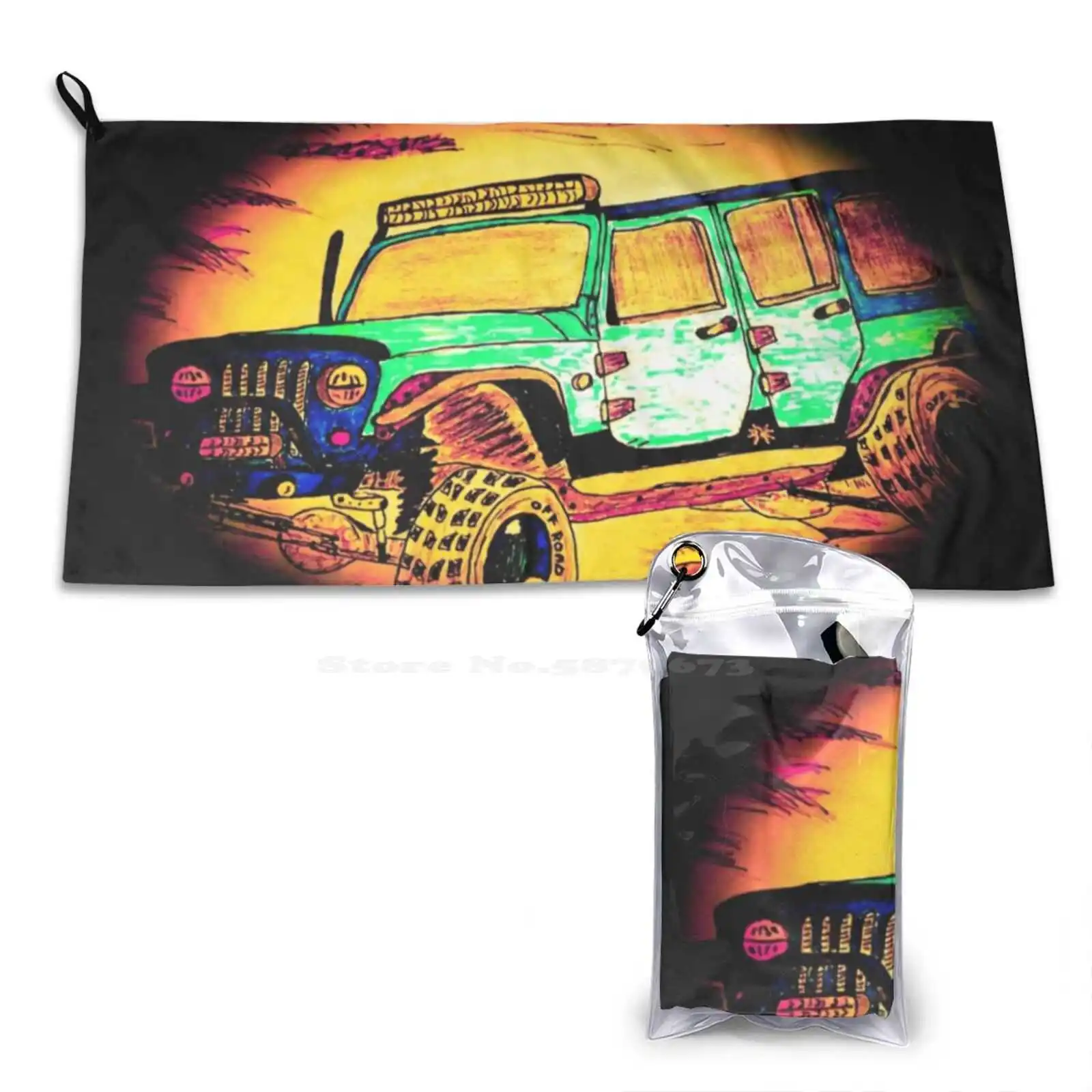 Rock Crawling Soft Washcloths Face Towel Crawling Desert Off Road Rocky Jku Wheeling Night