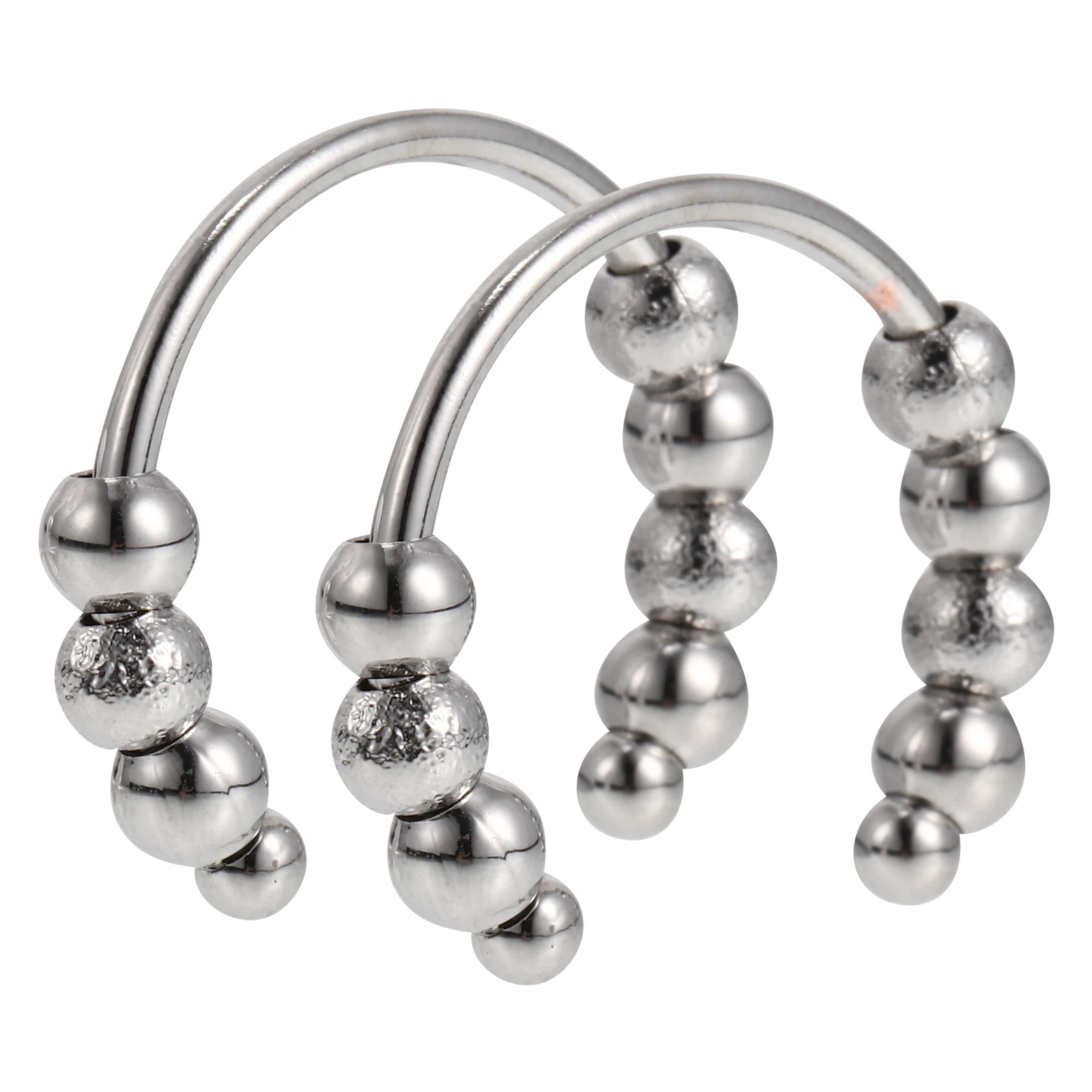 

2pcs Pressure Rings For Women Men Adjustable Open Design Stress Relief Fidget Rotating Beads Rings Finger Jewelry Daily Wear