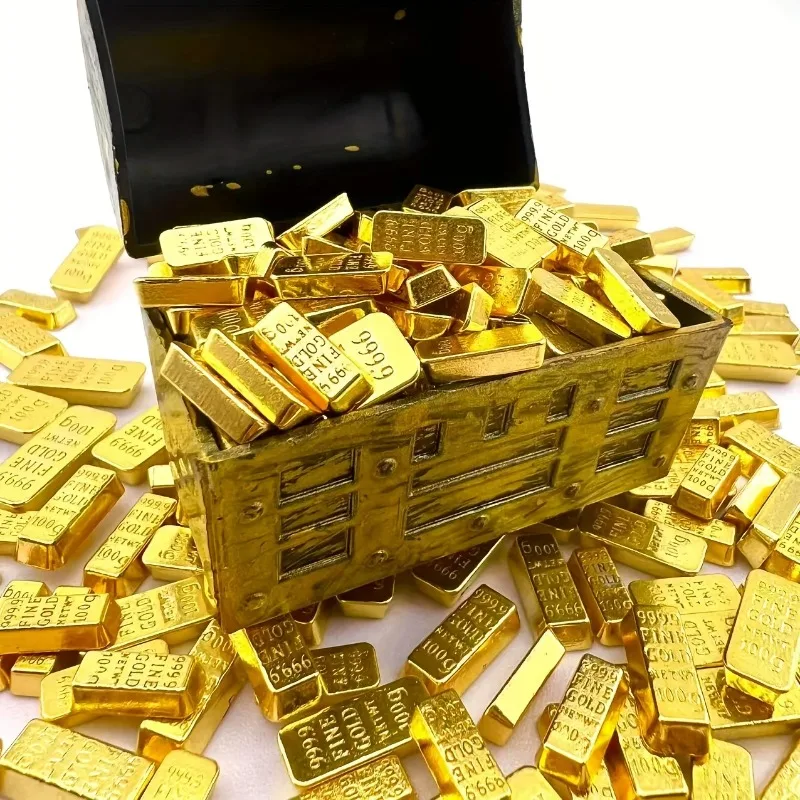 Simulierte Mini-Goldbarren-Heimdekoration aus Zinklegierung, lässiges Accessoire, ideales Einweihungsgeschenk – Detail 7