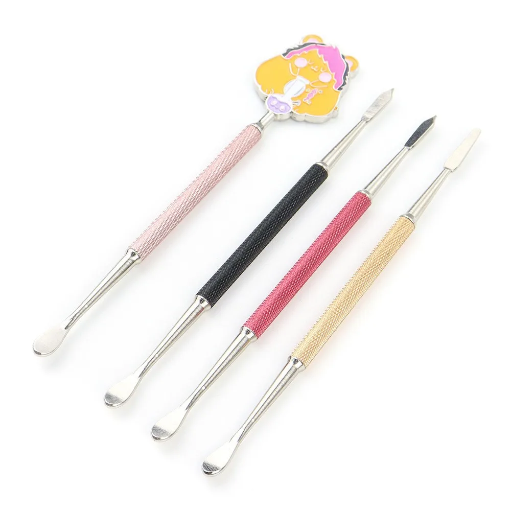 Factory Wholesale Dab Tool Aluminum Handle Custom Badge Pattern Logo Wax Cleaning Stick Smoking Accessory