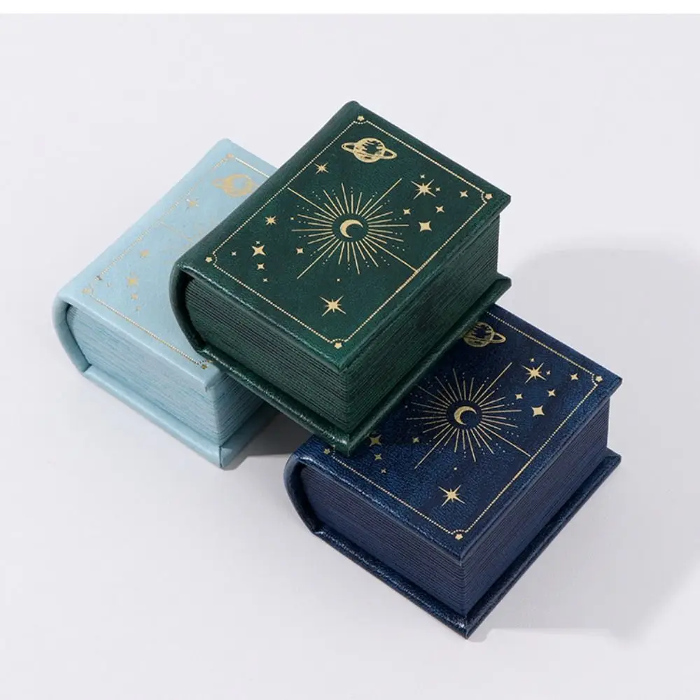 

Durable Creative Book Shape Ring Box Flip Lid Magnetic Engagement Ring Case Storage Box Velvet Jewelry Packaging Travel