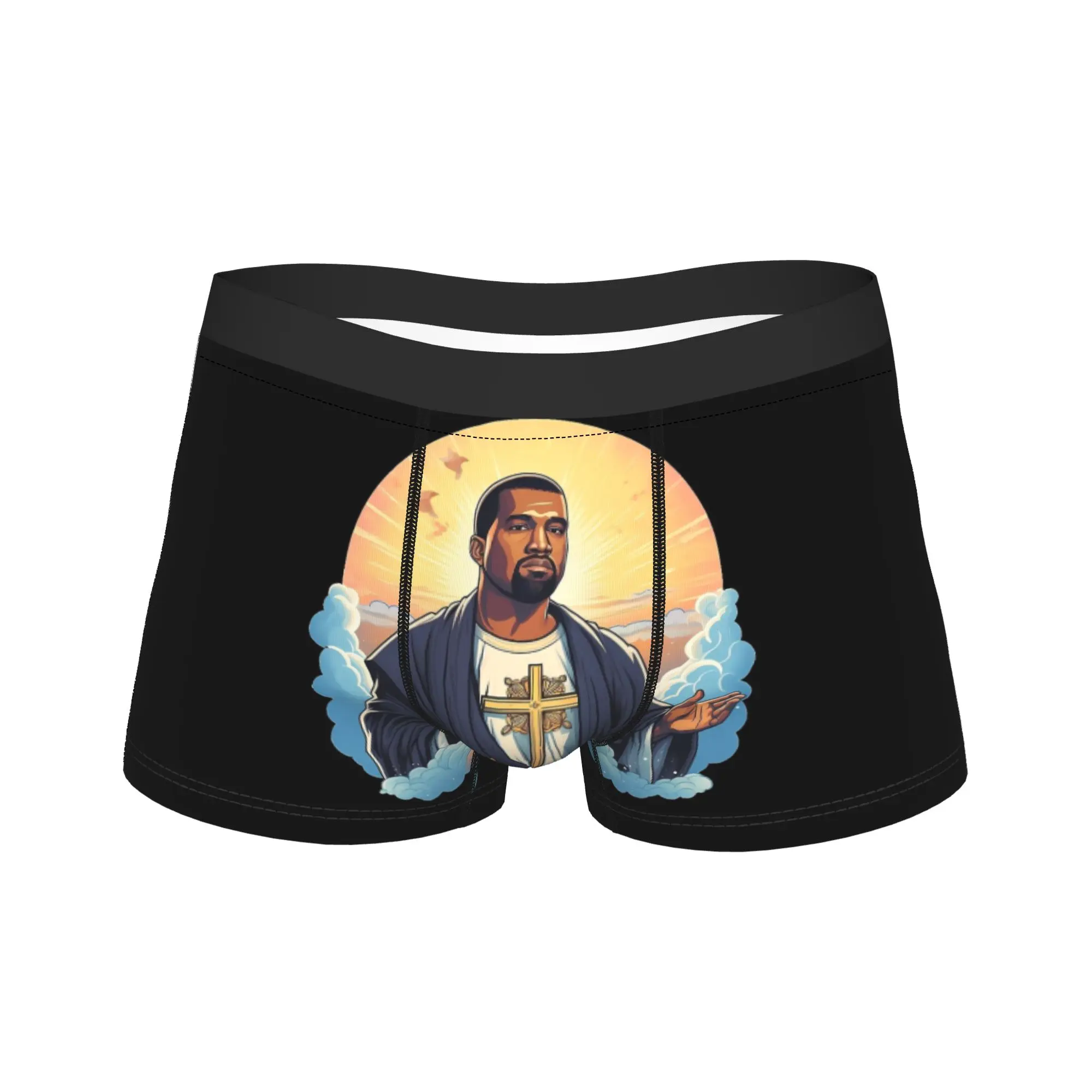 

Нижнее белье yeezuz Kanye West Meme с принтом, боксеры высокого качества, мужские трусы, удобные боксеры, подарок на день рождения