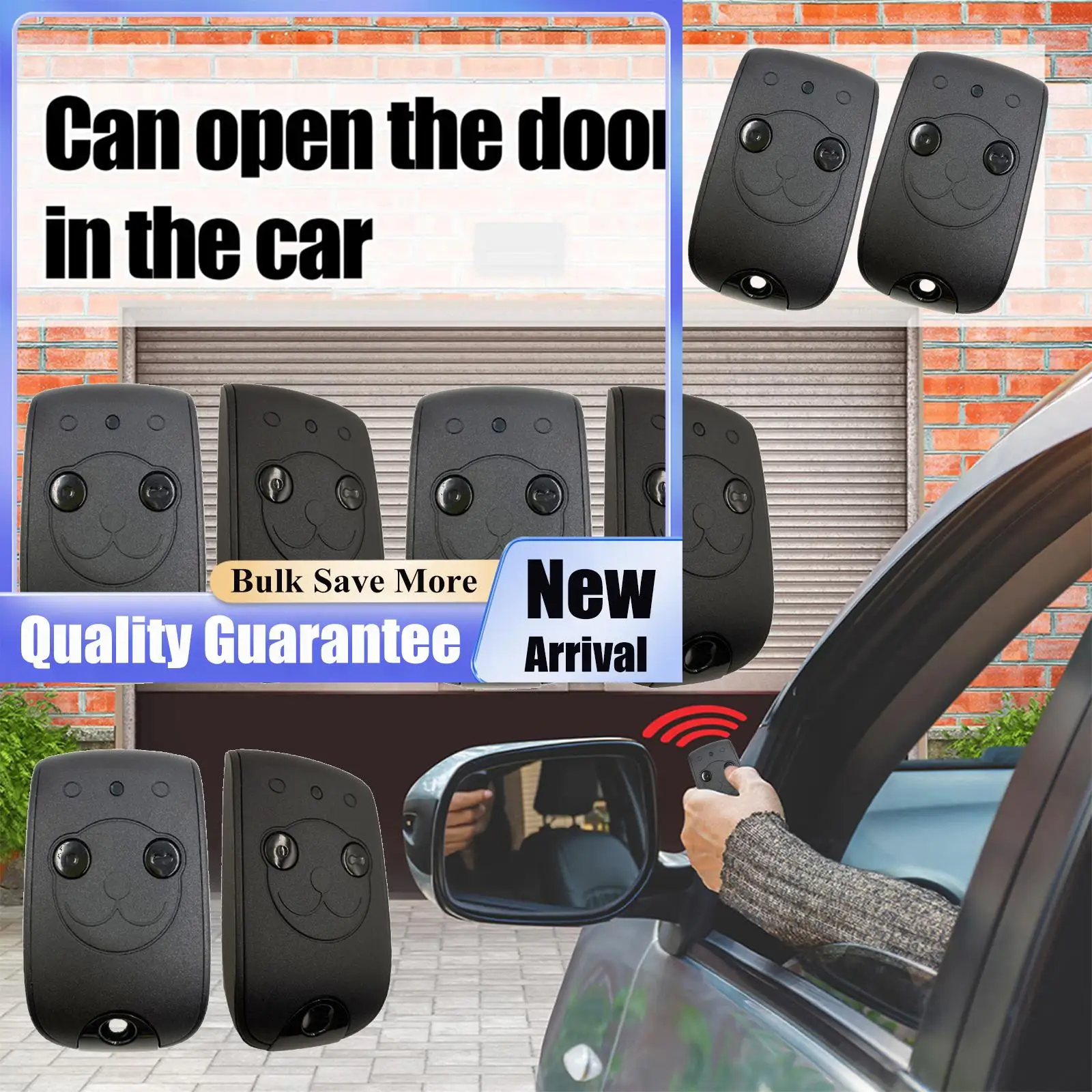 Controles remotos para puertas de garaje de 433,42 MHz, fáciles de usar, llave de clonación remota de seguridad, ligera, para SOMFY Keytis NS 2 RTS / Keytis NS 4 RTS