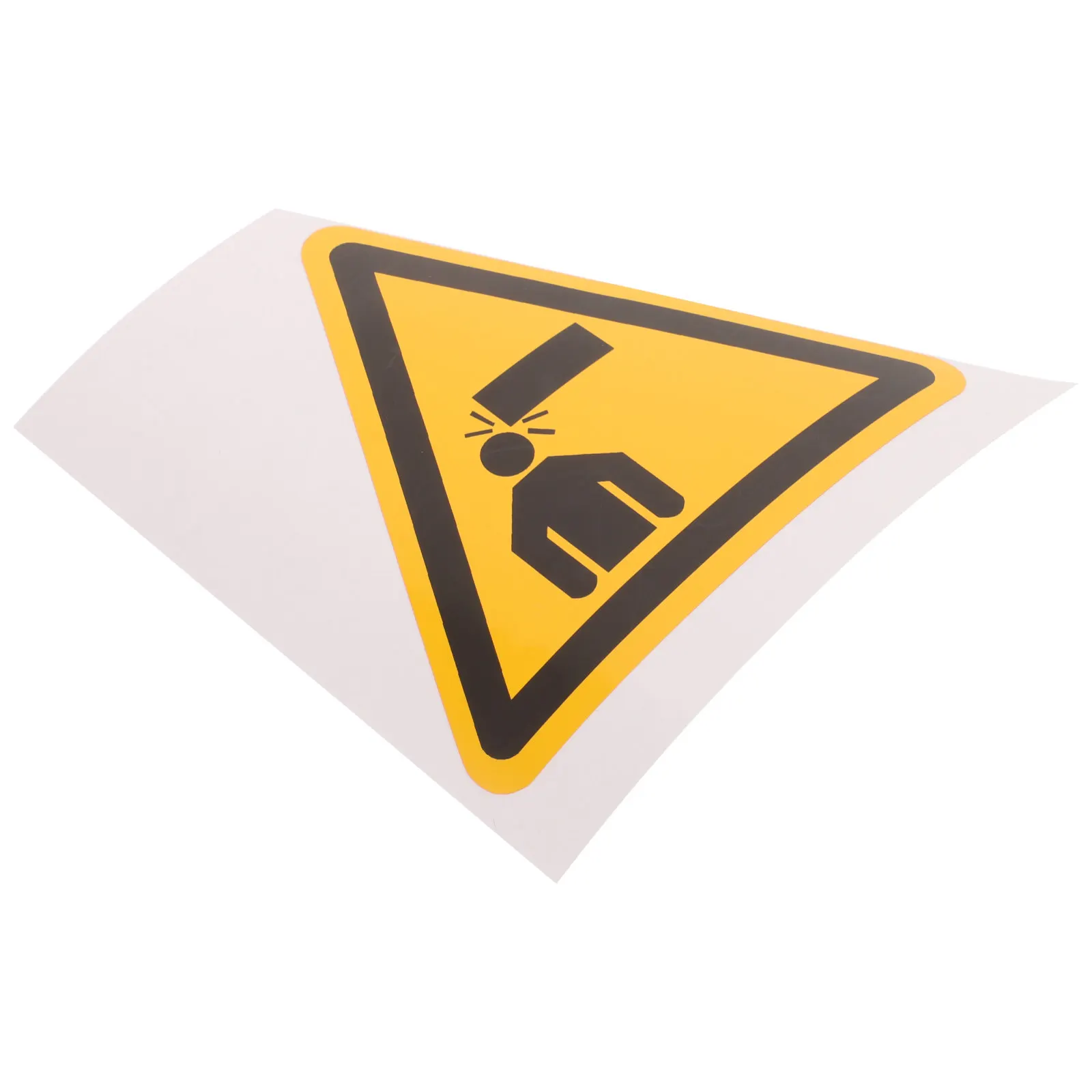 Watch Your Head Warning Sign PVC Material Low Clearance Sticker Caution Label Adhesive Safety Sign for Factory Warehouse