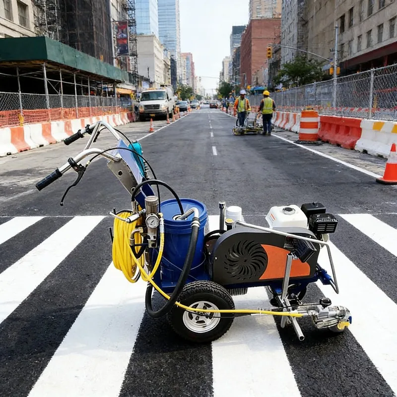 

Industrial Cold Spray Pavement Marking Machine Airless Line for Warehouse Floor Factory Logistics Lane Car Park Lot Marking