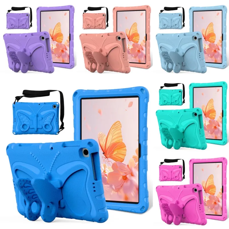 3D Butterfly Stand EVA Shockproof Kids Tablet Case With Strap For Honor Pad V7 11in X8a X9 X8 Pro X9a 11.5inch Protective Cover