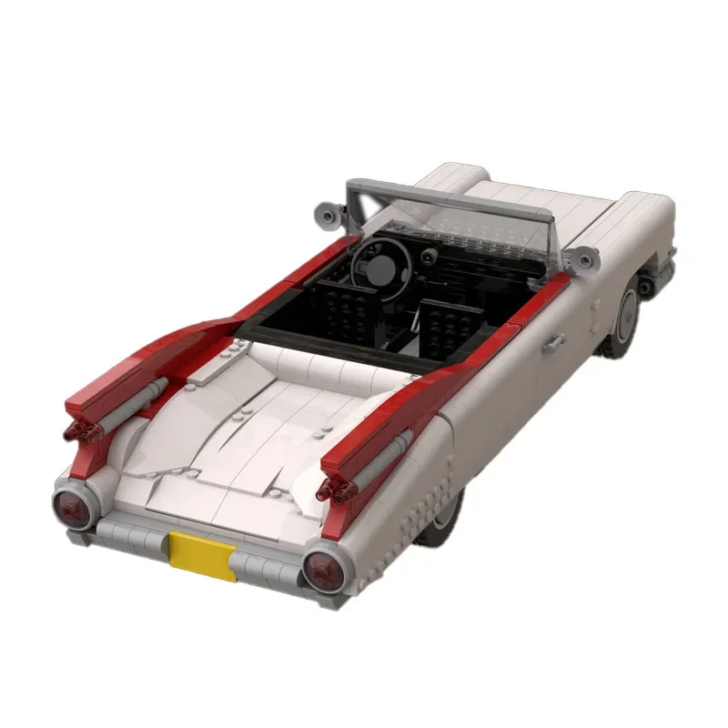 Juego de bloques de construcción modelo Convertible Cruiser Supercar para niños, juguete de construcción con ladrillos, color blanco, MOC-69658, 1592 piezas, regalo de cumpleaños