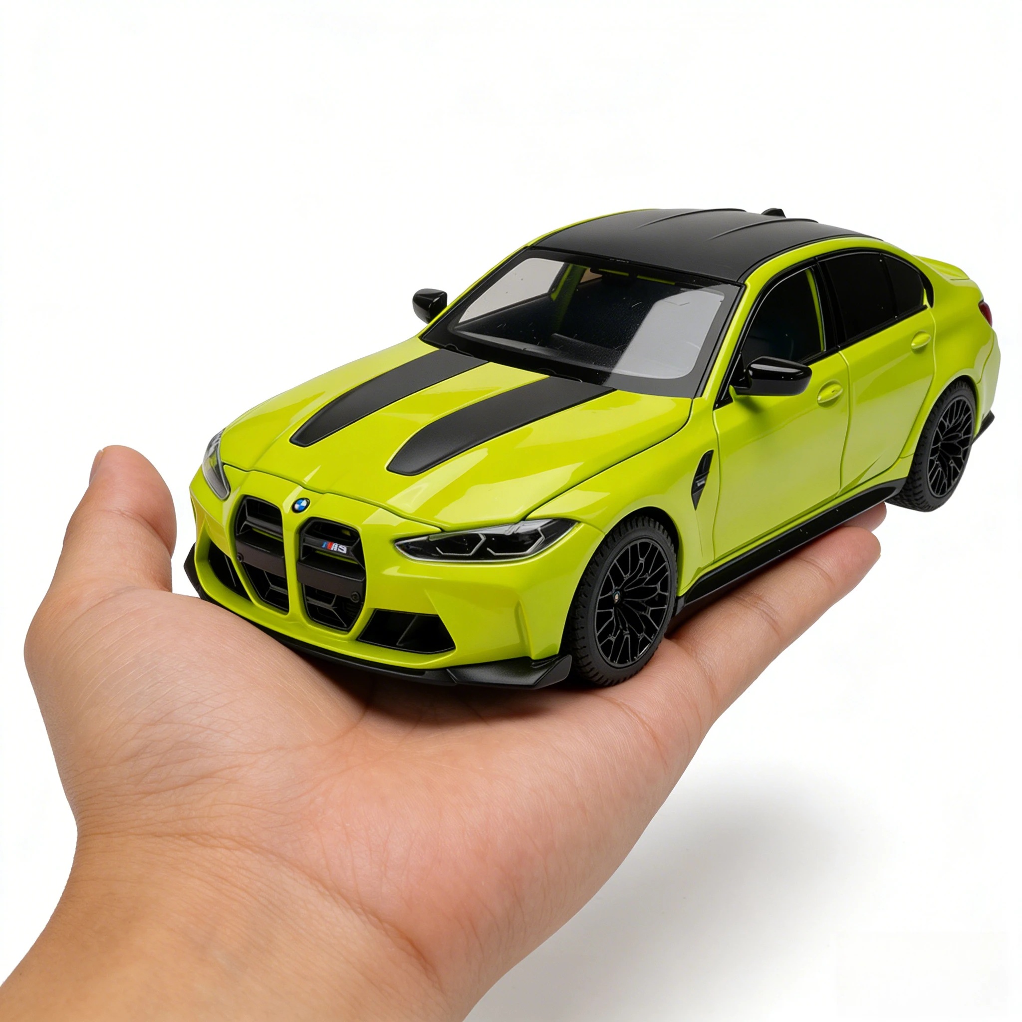 

Масштабная модель спортивного автомобиля BMW M3 G80 Coupe 1:24, литая под давлением, металлическая, с высокой степенью детализации, со звуком и светом, подарок для детей