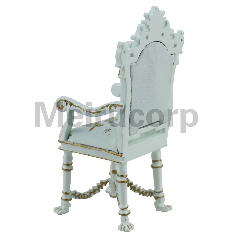 dollhouse furniture 1/12 th Hand painted landscape painting Classical style armchair