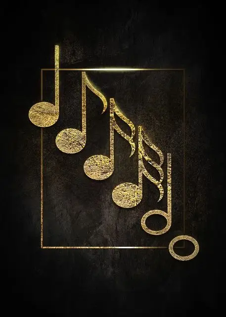 Black Golden Music Symbolic Canvas Painting Musical Instrument Posters and Prints Wall Art Picture Home Living Room Decoratio