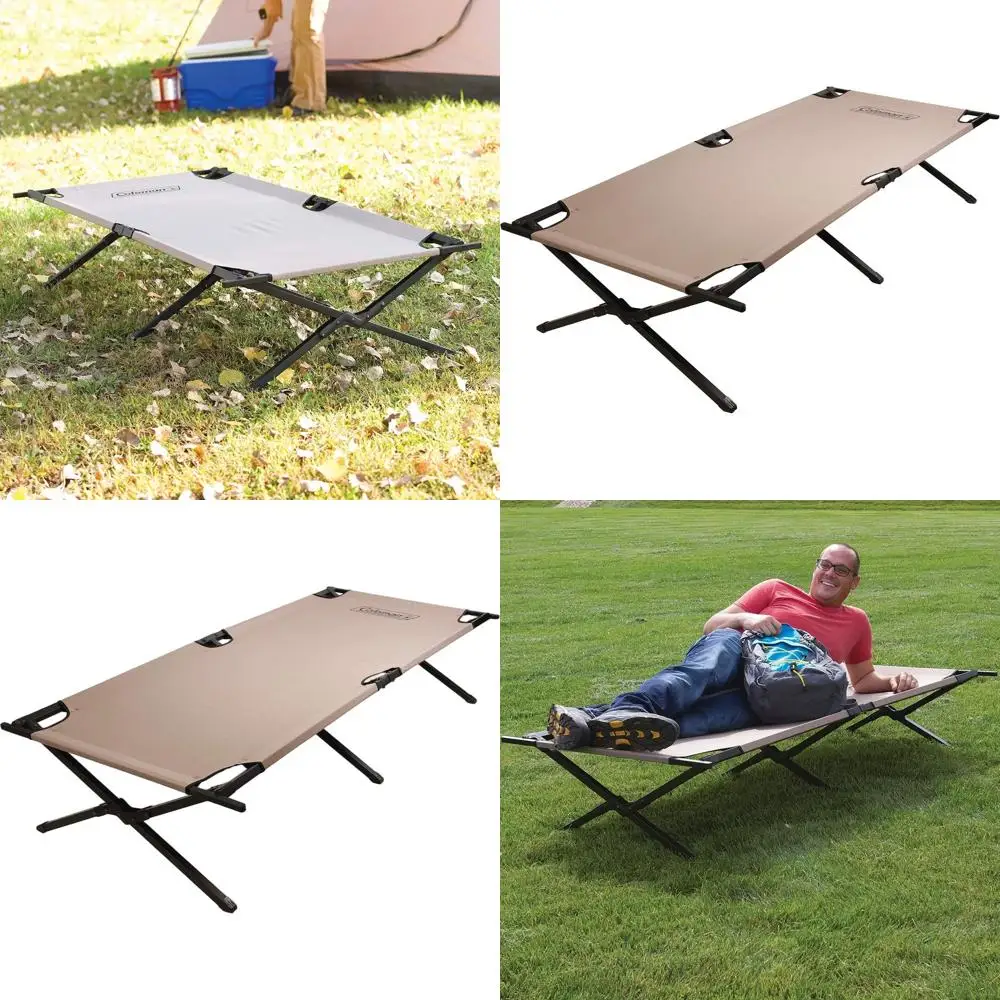 

Быстросборная большая раскладная кровать для взрослых до 136 кг, идеально подходит для кемпинга, отдыха и активного отдыха на природе