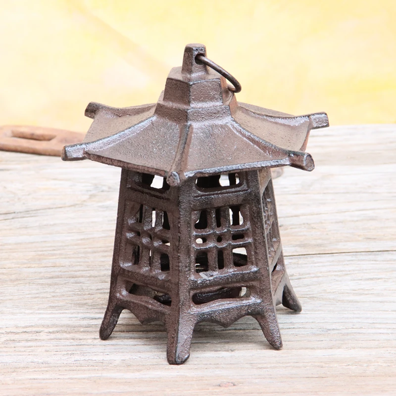 

Retro Cast Iron Hexagonal Candle Holder Incense Burner Footed And Hanging For Home Decoration Antique Rustic Black Copper Colors