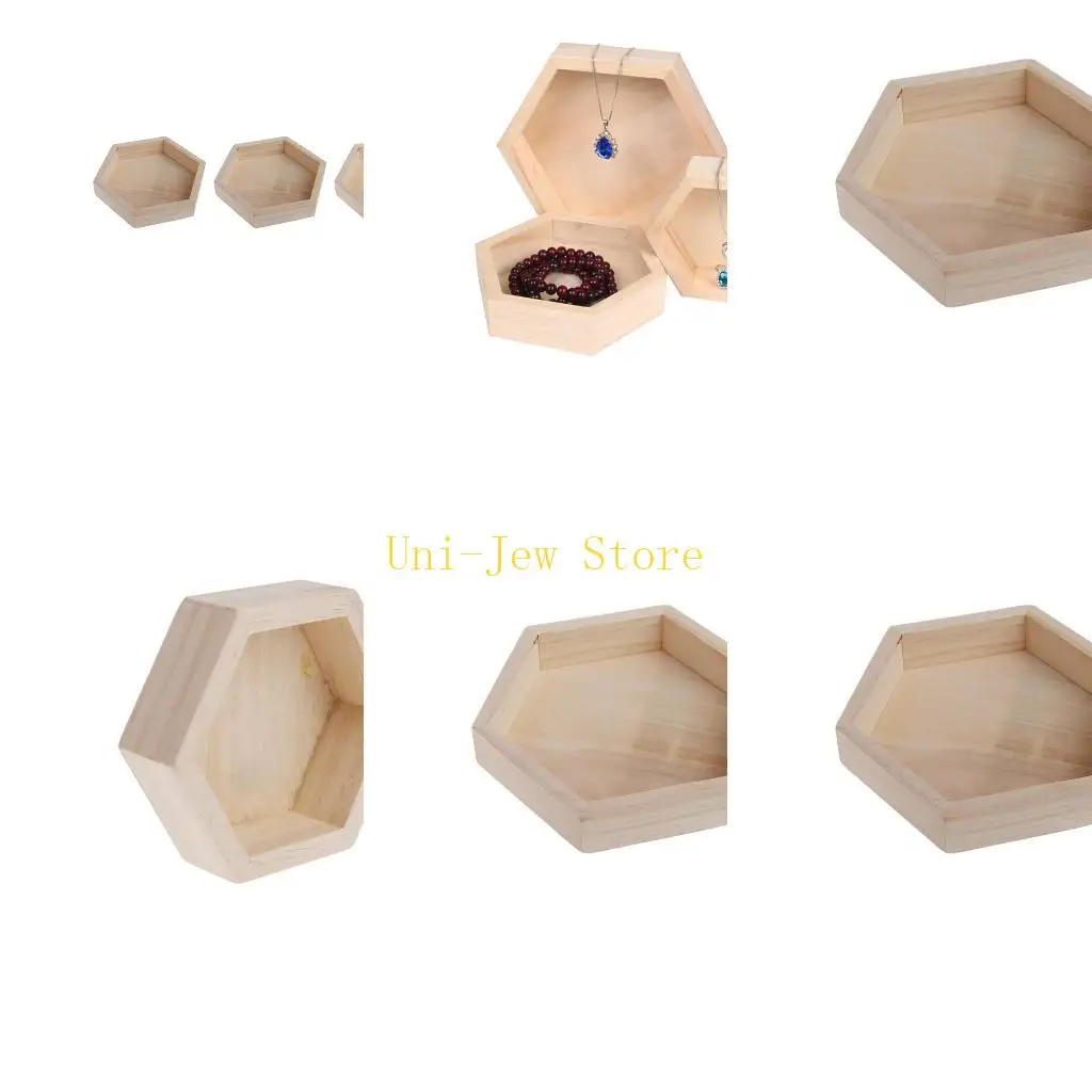 

40GB Decorative Tray Hexagon Cosmetics Holder Display Gifts for Women Wife