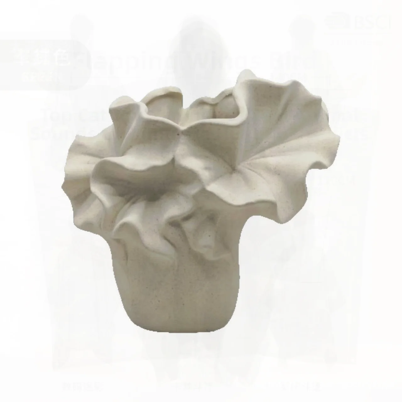 

Bohemian Style Ceramic Flower Pots And Vases Oval Decorative White Off-White European Style Floral Theme Cross-Border Hot