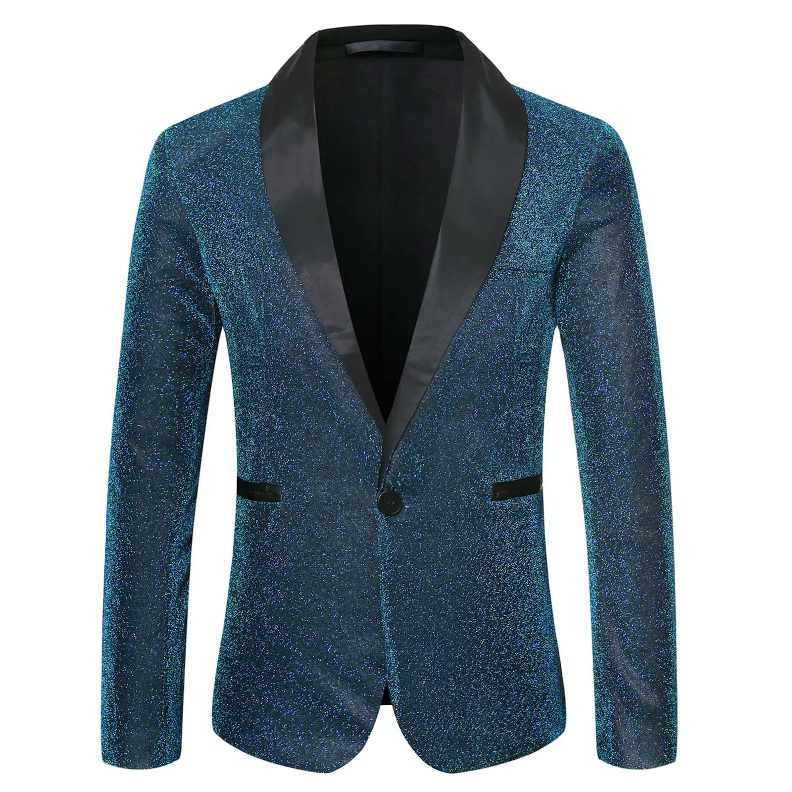 Men Slim High-quality Blazer Sequins Decoration Host\'s Stage Blazer Single Button Fashion Men\'s Clothing Homme Singer\'s Clothing