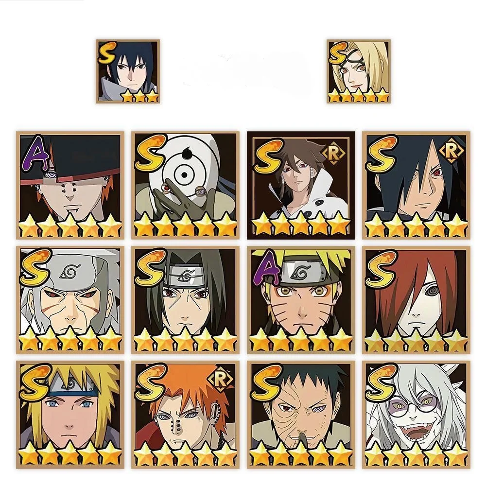 Anime Roll Stickers 500Pcs Naruto Character Headshot 5 Star Label Stickers, Cartoon Self Adhesive Stickers for Journal Notebook