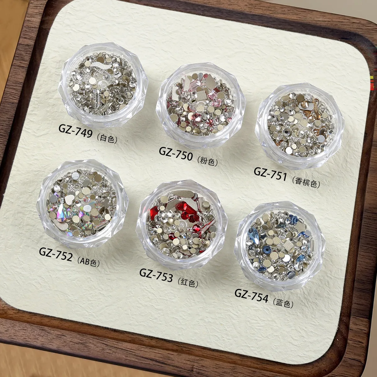 2 الأواني مختلطة ثلاثية الأبعاد مسمار الفن حجر الراين اكسسوارات الفولاذ المقاوم للصدأ خرز الكافيار الصغير لمستلزمات زينة الأظافر المواد