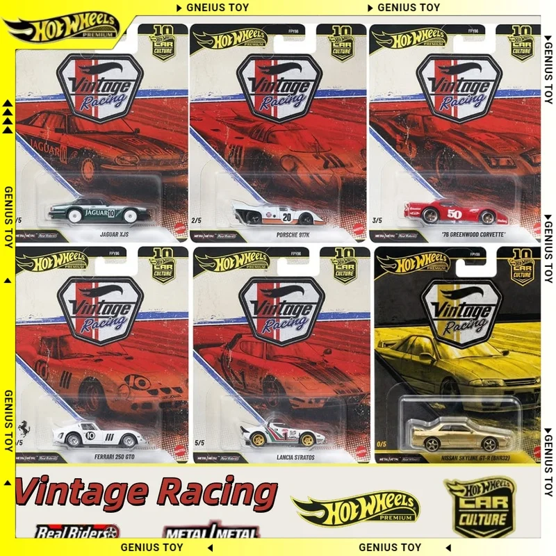 

Коллекционные модели Hot Wheels Premium 2026: Винтажные гоночные автомобили Jaguar XJS, Porsche, Corvette, Ferrari 250, Lancia, Nissan, масштаб 1:64, литые металлические модели