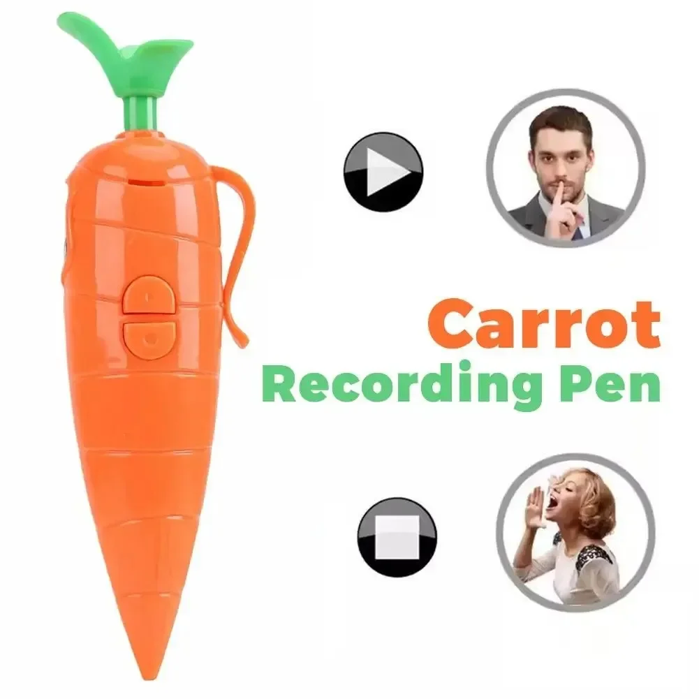 

@@Judy & Nick Carrot Voice Recorder Electronic Sound Toy Can Write Graffiti Ballpoint Pen Novelty Voice Recorder Pen Gift**2026