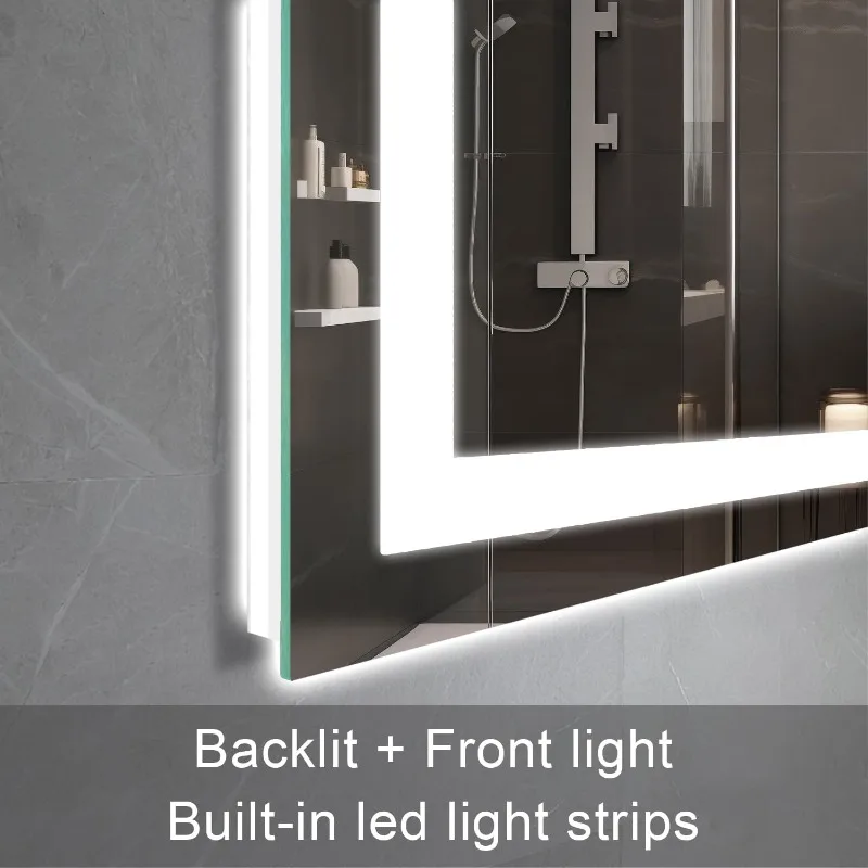 LED Bathroom Mirror 30 X 40 Inch Anti-Fog Bathroom Mirror with Led Illuminated Mirror