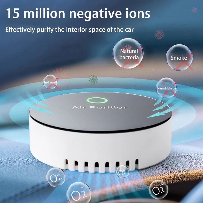 

Новый автомобильный очиститель воздуха с отрицательными ионами, частная модель, USB-очиститель для удаления дыма и пыли автомобиля
