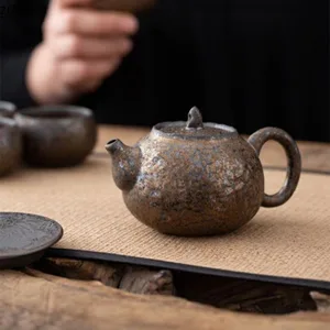 Glass ceramic teapot rust, kung fu teaware, make a teapot, single pot, tea utensils at home, art tea, tea tools 11 Main Sales Porcelain Bule - №11