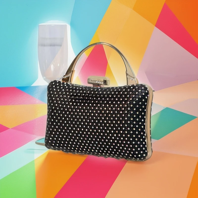 

Вечерняя сумка-клатч с бриллиантовыми стразами для женщин, металлическая сумочка для банкетов, роскошная блестящая сумка для вечеринок, модные женские сумки