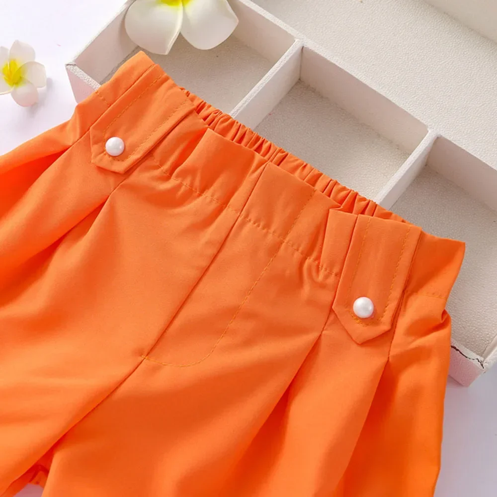 Baby Girls Shorts Kids Elastic Waist Short Pant Toddler Candy Color Pant Summer Children\'s Casual Clothing Sports Loose Trousers