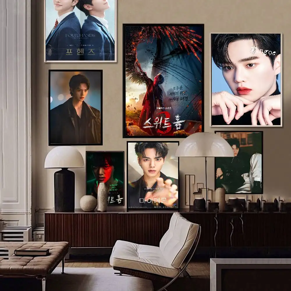 Korea S-Song K-Kang Classic Vintage Posters Decoracion Painting Wall Art White Kraft Paper Kawaii Room Decor