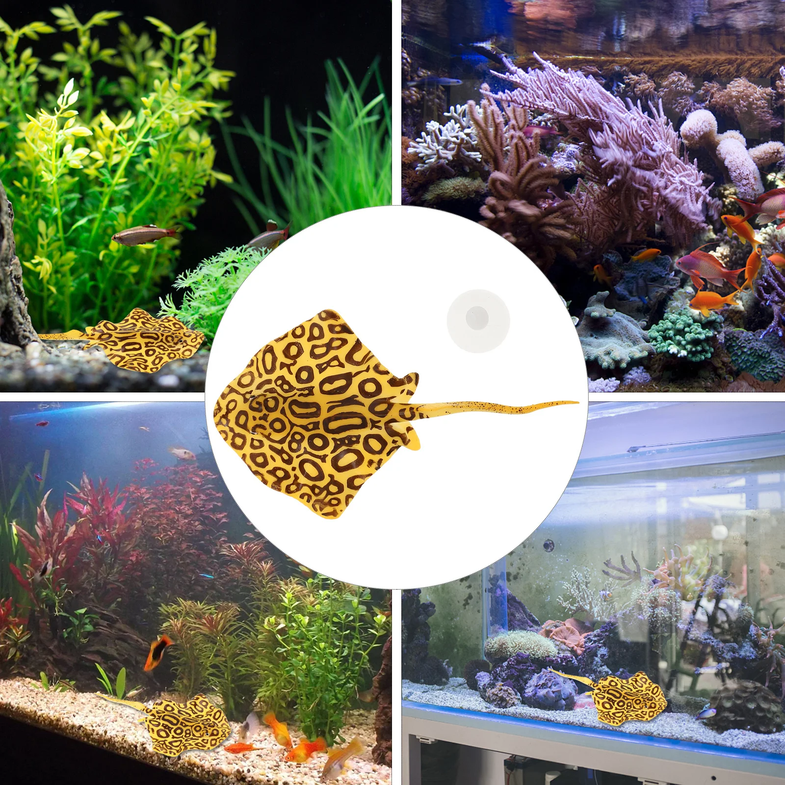 

1pc Simulation Glow In The Dark Aquarium Decor For Fish Tank Silicone Artificial Fish Tropical Ornament