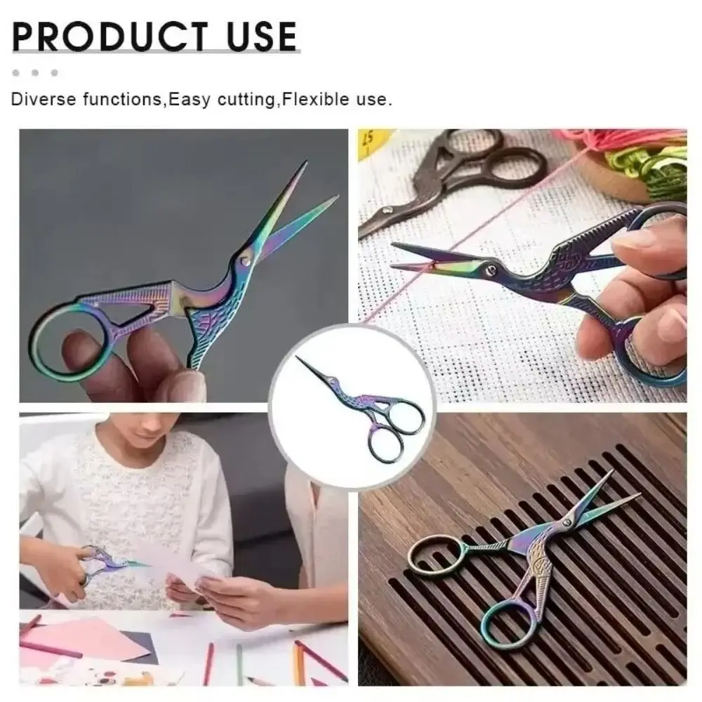 

Professional Tool Bird Shape Nail Art Shears Stainless Steel Precision Vintage Cutters Sewing Shears Handmade Crafts
