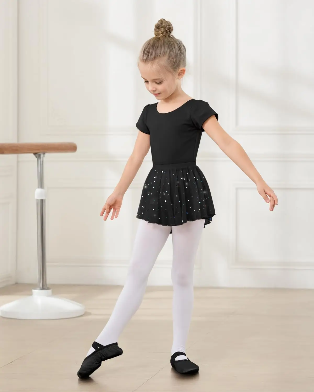 Mädchen Ballett Trikots kurz ärmel iges Ballett kleid mit abnehmbarem Tanzrock Kind Kinder Kleinkind Ballerina Kostüm Tanz kleidung