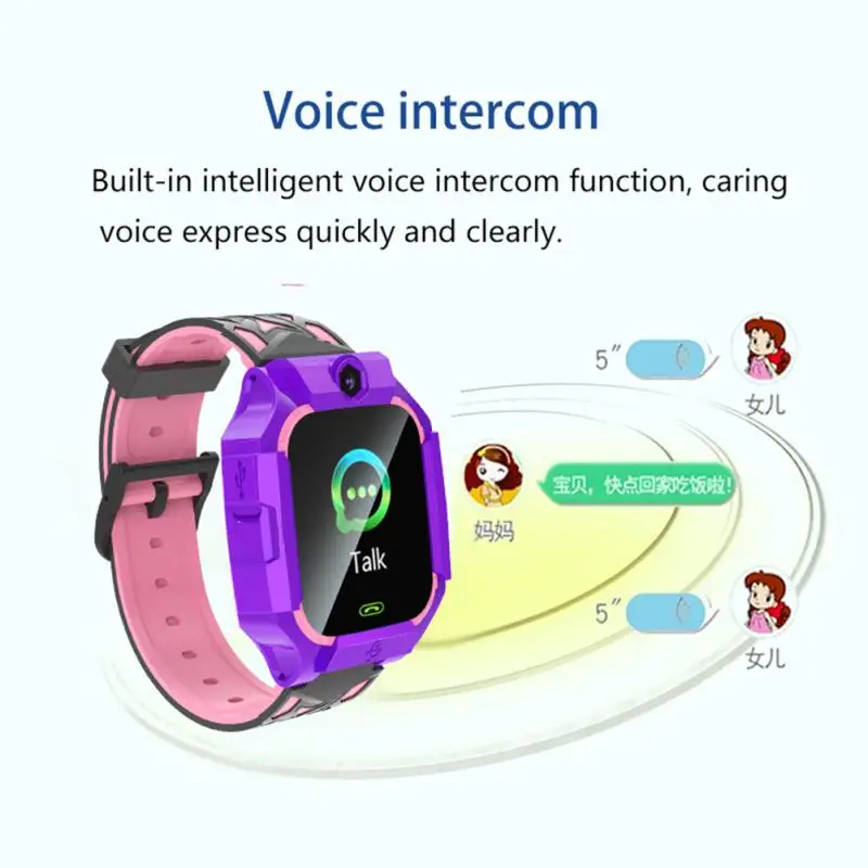 Inteligentny zegarek dla dzieci Karta SIM Lokalizator LBS Kamera SOS Telefon komórkowy dla dzieci Czat głosowy Gra matematyczna Latarka Inteligentny zegarek dla dzieci