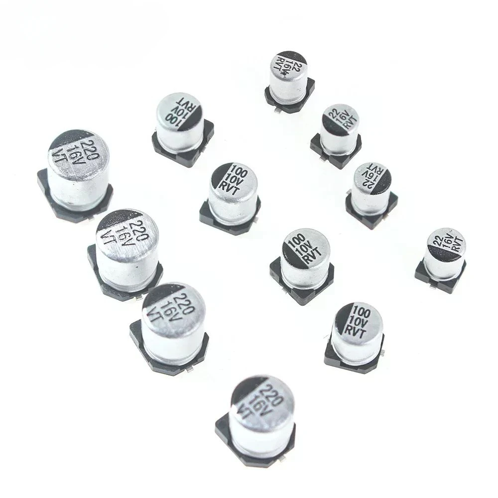 アルミ電解コンデンサキット,1uf220uf,13値,16v,25v,50v,2.2uf,4.7uf,10uf,22uf,47uf,100uf 220uf、130個