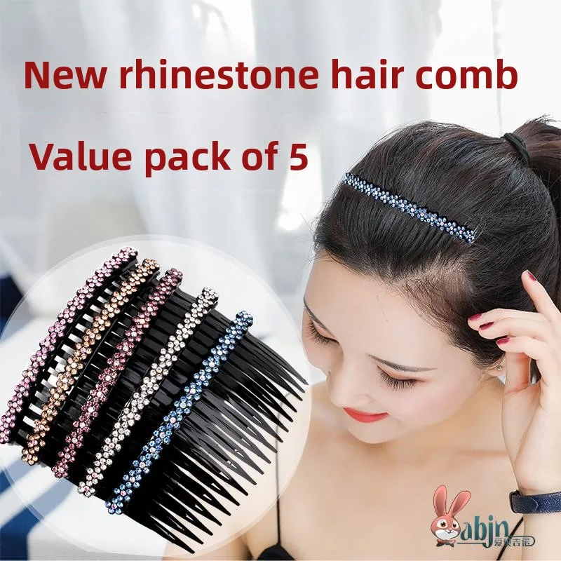

Большая расческа для волос с кристаллами и стразами, однорядная заколка-гребень, модный аксессуар для волос на лоб